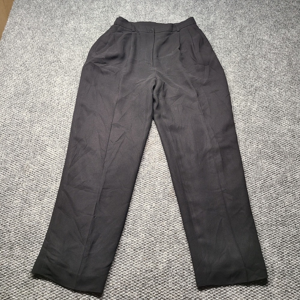 Petite Sophisticate Collectibles Black Dress Pants Pleated High Waist Size 8P